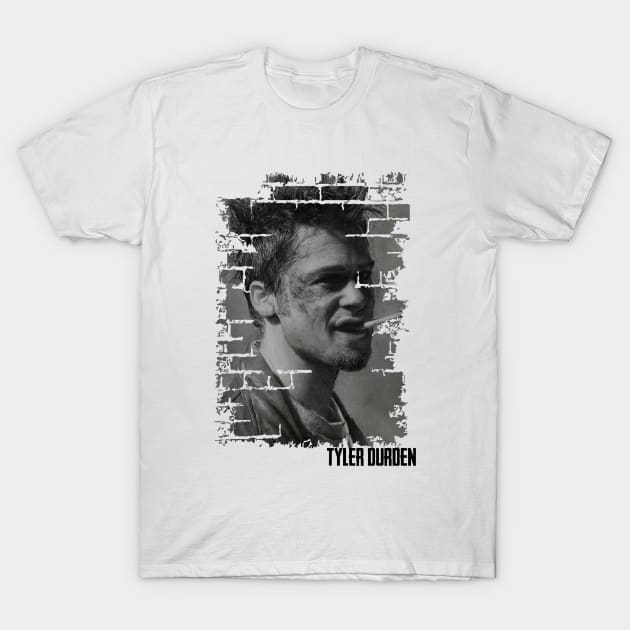 Tyler Durden black and white T-Shirt by Finito_Briganti